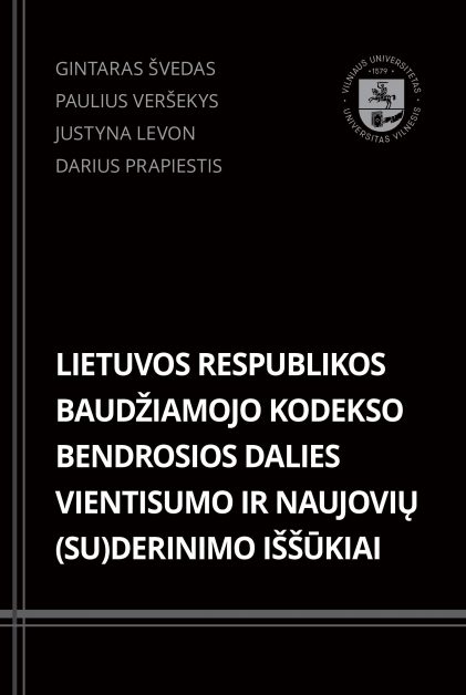 Baudžiamojo Kodekso Bendrosios Dalies Vientisumo Ir Naujovių (su ...